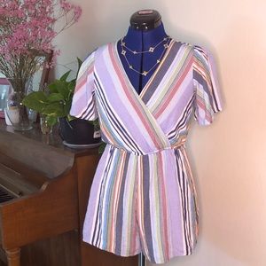 URBAN OUTFITTER • Trixxi Romper • Size Small • Multi-colored • cotton